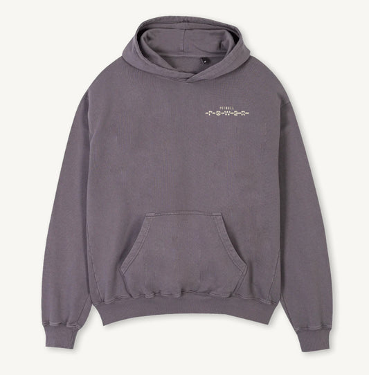 Washed Grey 'LFTF' Oversized Hoodie